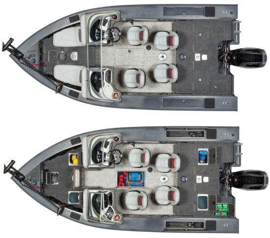 Лодка Tracker Targa V-18 Combo вид сверху